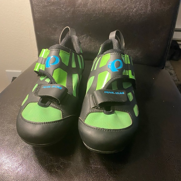 Pearl Izumi Interfag Men's Neon Lime Black Cycling Cleats Size 43/10US - Picture 4 of 12
